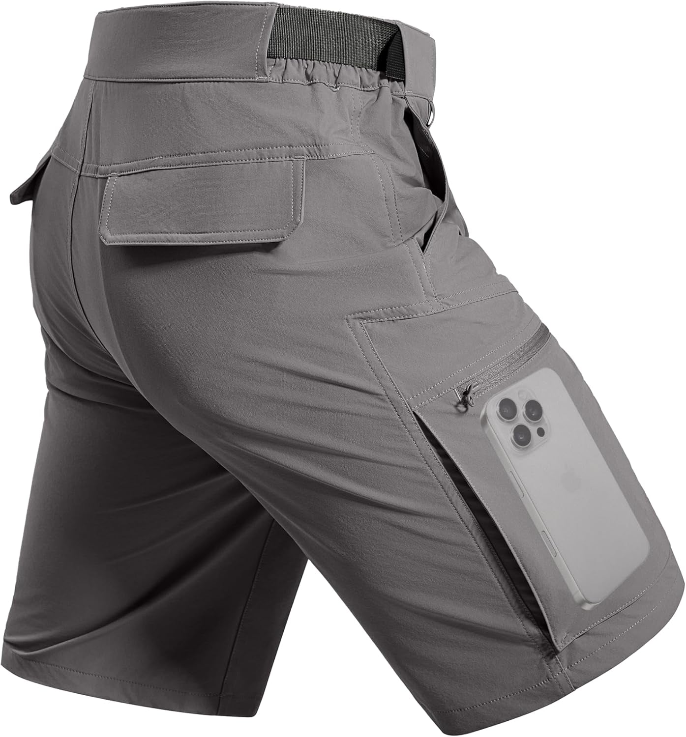 Hiking Shorts Lightweight Quick Dry Nylon Shorts with Belt for Tactical Work