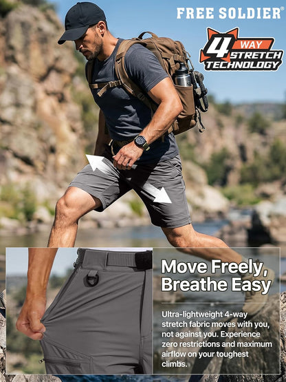 Hiking Shorts Lightweight Quick Dry Nylon Shorts with Belt for Tactical Work